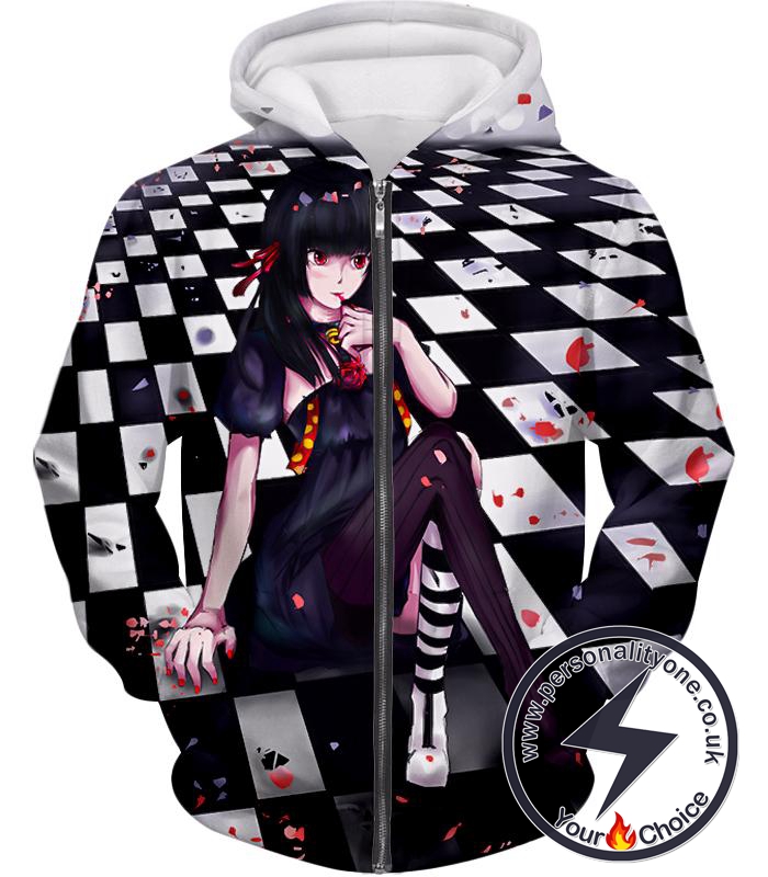 Tokyo Ghoul Cute Juuzou Suzuya Dressed Female Amazing Anime Promo Zip Up Hoodie